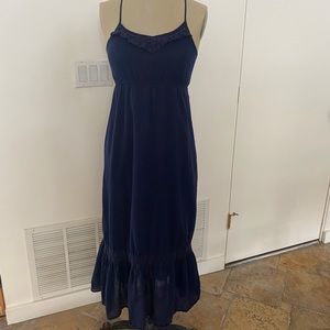 Xhiliration cotton Y2K ruffle dress. Navy blue. Bella swan